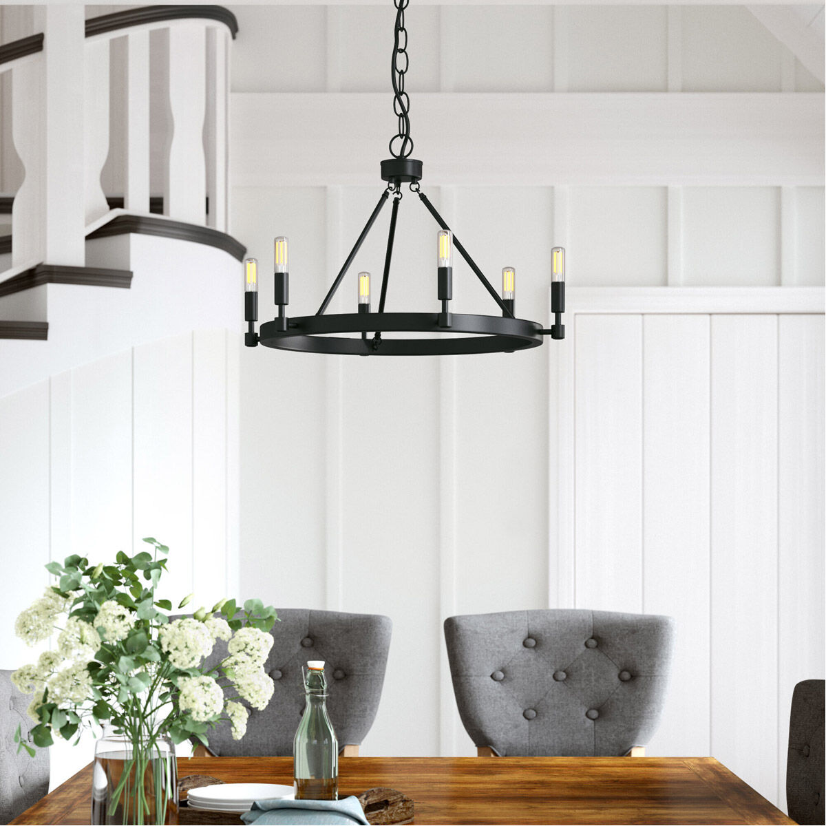 Black 6 inch ceiling pendant on sale